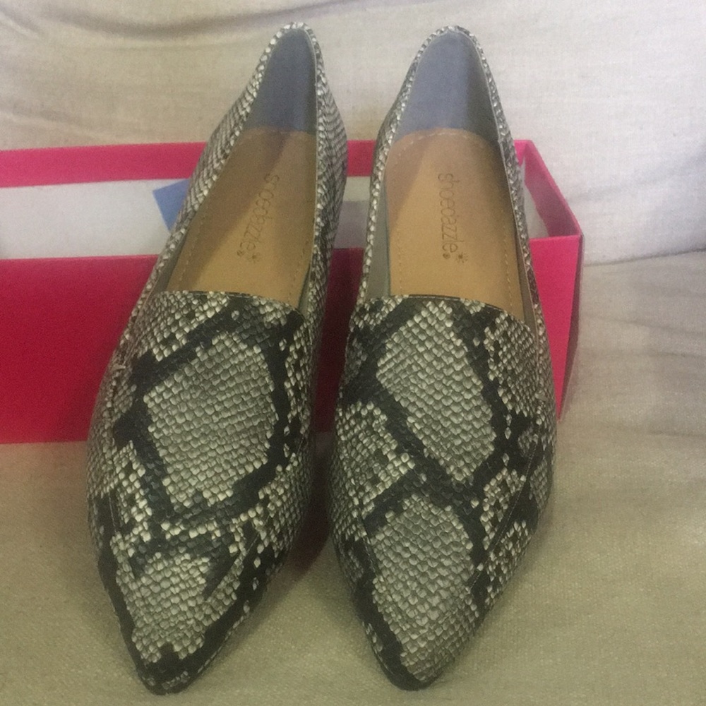 Snakeskin loafers